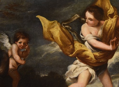 Antiquités - The Nymph Daphne With Cupid, Roman School 17th/18th Century