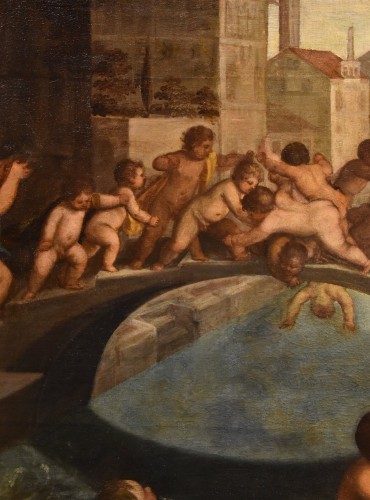 Paintings & Drawings  - Putti Fighting , Workshop of Tiziano Vecellio (1490 - 1576) 