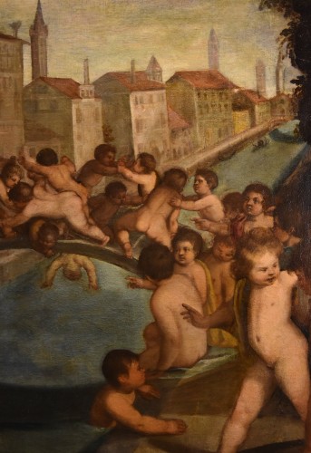 Putti Fighting , Workshop of Tiziano Vecellio (1490 - 1576)  - Louis XIII