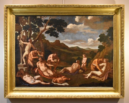Bacchanale, Italian school of th e17th century - Paintings & Drawings Style Louis XIII