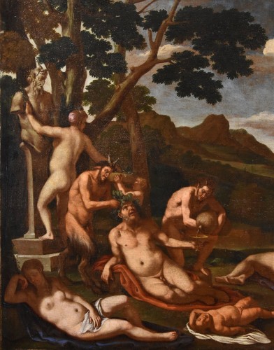 Paintings & Drawings  - Bacchanale, Italian school of th e17th century