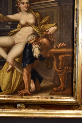 Antiquités - Aristotle And Phyllis, workshop of Bartholomäus Spranger (1546 –1611)