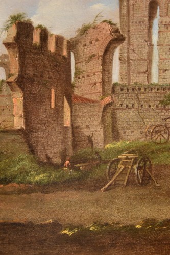 Antiquités - Giacomo Van Lint (1723 - 1790), View Of The Roman Forum