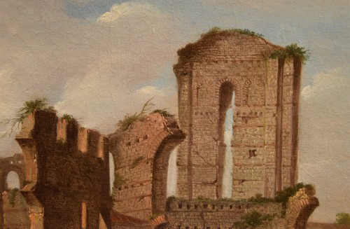 Antiquités - Giacomo Van Lint (1723 - 1790), View Of The Roman Forum