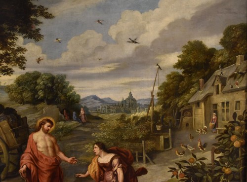 Antiquités - Noli Me Tangere, workshop of  Jan Brueghel The Younger (antwerp 1601–1678)
