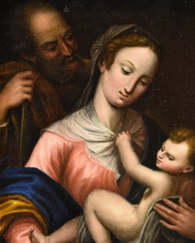Antiquités - The Holy Family, Tuscan School 17th-18th Century