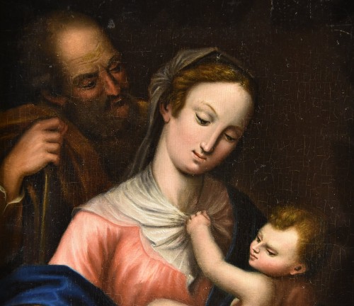 Antiquités - The Holy Family, Tuscan School 17th-18th Century