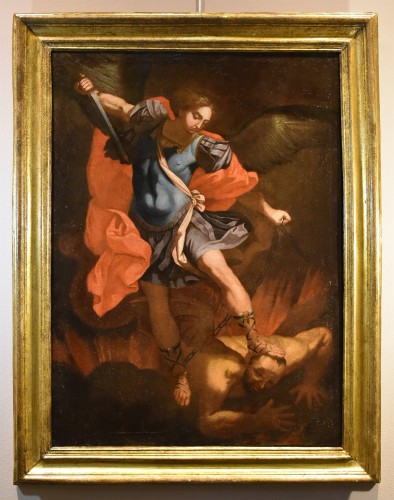 Saint Michael The Archangel, italian school of the 17th century - Paintings & Drawings Style Louis XIII