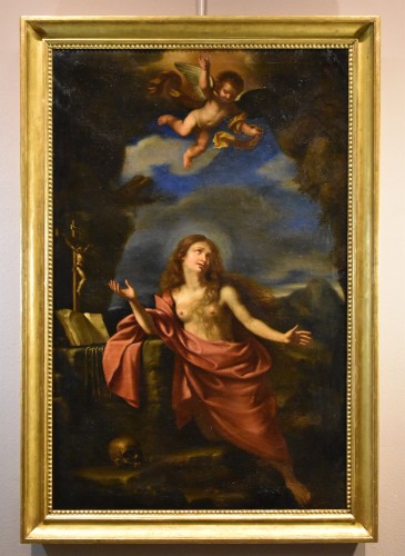 Marie Madeleine, Ateler de Il Guercino (1591 - 1666) - Tableaux et dessins Style Louis XIII