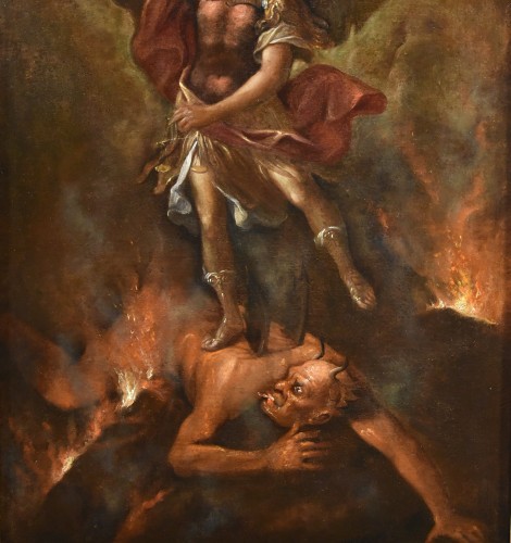 Paintings & Drawings  - Saint Michael The Archangel Victorious, Roman Painter, 17th-18th Century