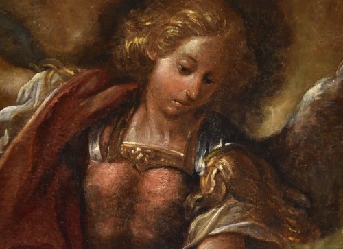 Antiquités - Saint Michael The Archangel Victorious, Roman Painter, 17th-18th Century