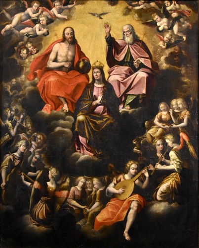 Assomption de la Vierge, la Trinité et concert d'anges, Guglielmo Caccia (1568-1625)