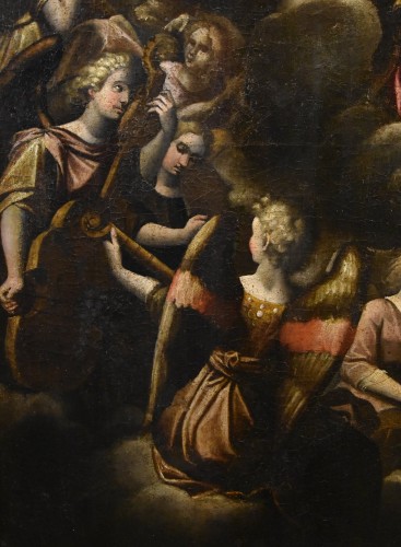 Antiquités - Assomption de la Vierge, la Trinité et concert d'anges, Guglielmo Caccia (1568-1625)