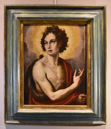Saint Jean-Baptiste, Peintre florentin XVIe-XVIIe siècle - Tableaux et dessins Style Louis XIII