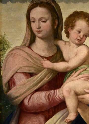 Tableaux et dessins Tableaux XVIe siècle - Madone à l'Enfant, École toscane (florentine) du XVIe siècle