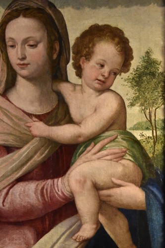 Madone à l'Enfant, École toscane (florentine) du XVIe siècle - Antichità Castelbarco