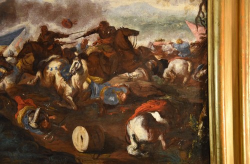 Paintings & Drawings  - Battle Between Cavalry, Antonio Calza (, 1653 – 1725)