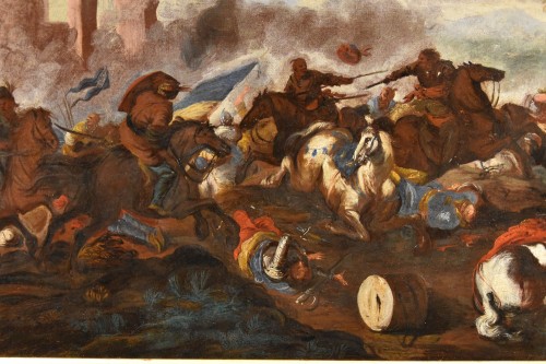 Battle Between Cavalry, Antonio Calza (, 1653 – 1725) - Louis XIV