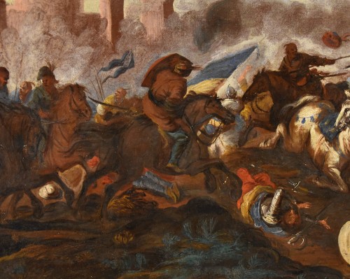 Antiquités - Battle Between Cavalry, Antonio Calza (, 1653 – 1725)