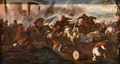 Bataille entre cavaliers, Antonio Calza (1653 – 1725)