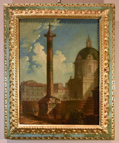 Paire de vues de Rome, Antonio Joli (1700 – 1777) - Tableaux et dessins Style Louis XIV