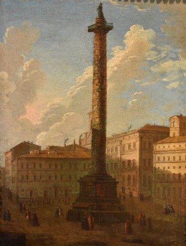 Antiquités - Paire de vues de Rome, Antonio Joli (1700 – 1777)
