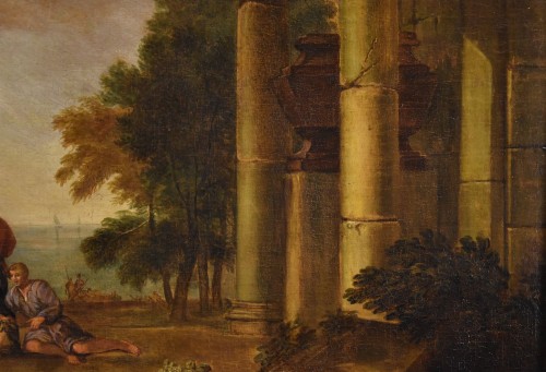 Antiquités - Paysage côtier avec ruines Jacob de Heush (1657 – 1701)