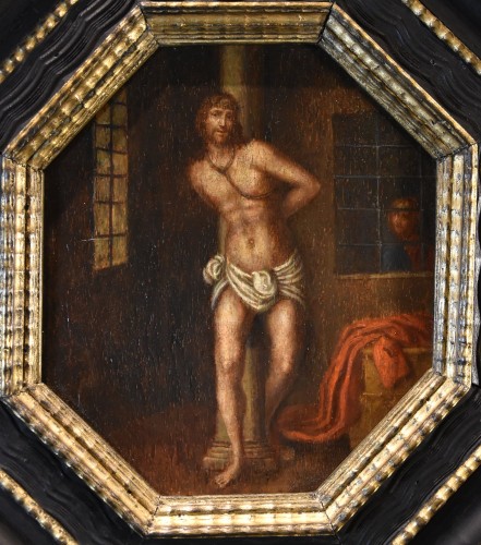 Paintings & Drawings  - Christ At The Column, Lombard School Of The 1500s