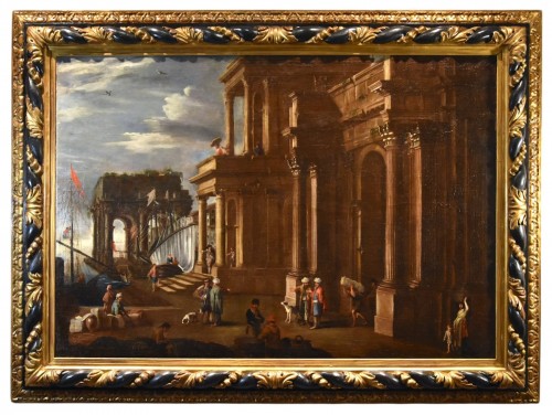 Fantastic View With Port And Architectural Capriccio, Alessandro Salucci 