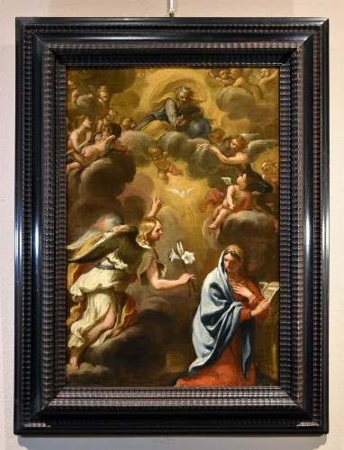 Annonciation, école italienne du 17e siècle - Tableaux et dessins Style Louis XIII