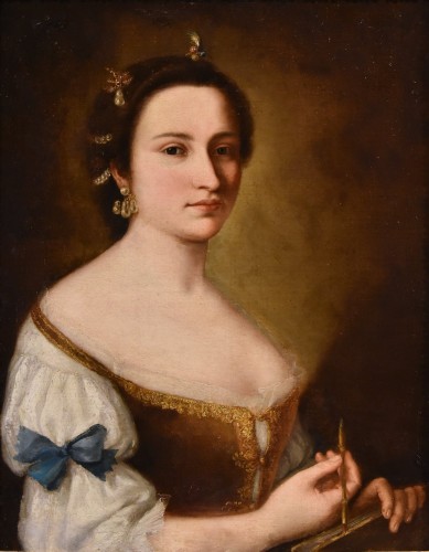 Portrait of a young girl, Anton Raphael Mengs (1728 -, 1779) - Paintings & Drawings Style Louis XV