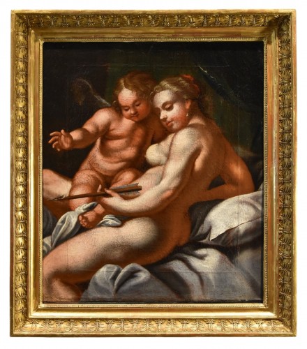 Venus And Cupid, Venetian Painter Of The 17th-18th Century