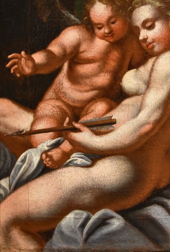 XVIIe siècle - Vénus et Cupidon, Peintre vénitien du XVIIe-XVIIIe siècle