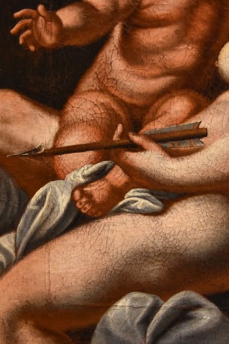 Antiquités - Vénus et Cupidon, Peintre vénitien du XVIIe-XVIIIe siècle