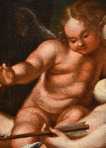 Antiquités - Vénus et Cupidon, Peintre vénitien du XVIIe-XVIIIe siècle