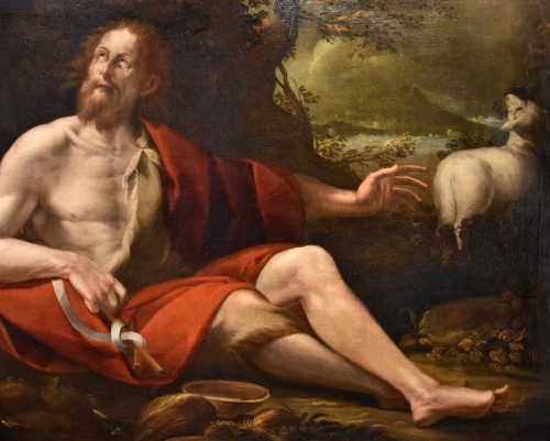 Tableaux et dessins Tableaux XVIIe siècle - Saint Jean-Baptiste, Tomaso Pombioli (1579 – 1636)