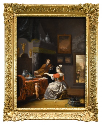The Lute Player, flemish school of the 18th century