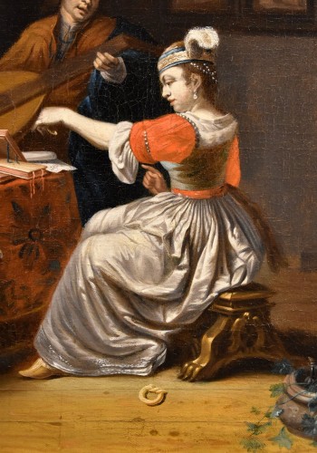 The Lute Player, flemish school of the 18th century - 