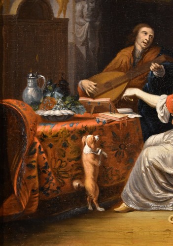 18th century - The Lute Player, flemish school of the 18th century
