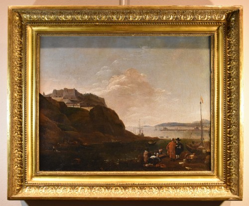 Thomas Wyck (1616 - 1677) -  Mediterranean Coastal View - Paintings & Drawings Style Louis XIII