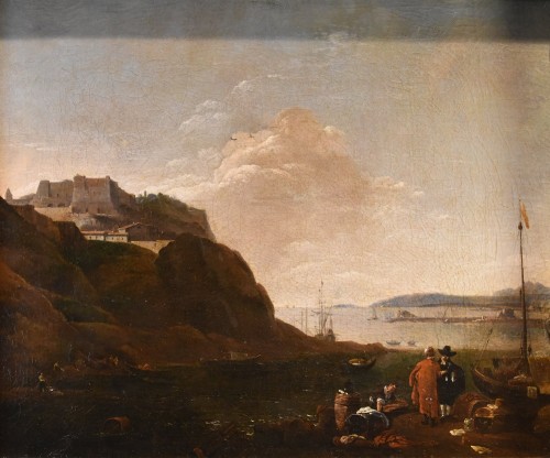 Paintings & Drawings  - Thomas Wyck (1616 - 1677) -  Mediterranean Coastal View