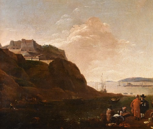 Antiquités - Thomas Wyck (1616 - 1677) -  Mediterranean Coastal View