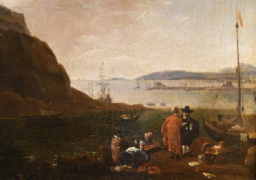 Antiquités - Thomas Wyck (1616 - 1677) -  Mediterranean Coastal View
