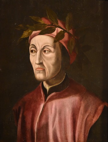 Portrait Of Dante Alighieri, workshop of Cristofano Di Papi Dell&#039;altissimo (1525-1605) - Paintings & Drawings Style Louis XIII