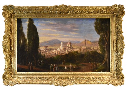 Panoramic View Of Florence, 18th-19th Century Landscape Painter