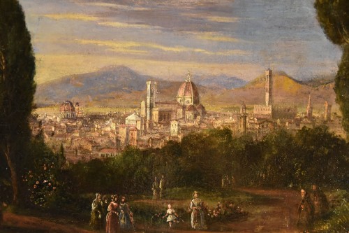 Paintings & Drawings  - Panoramic View Of Florence, 18th-19th Century Landscape Painter