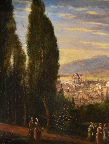 Panoramic View Of Florence, 18th-19th Century Landscape Painter - Louis XVI