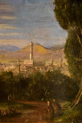 Antiquités - Panoramic View Of Florence, 18th-19th Century Landscape Painter