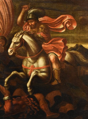 17th century - Saint James Defeating The Moors In Battle, Italian school of the 17th century