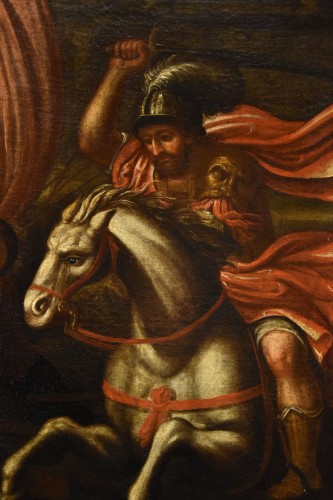 Antiquités - Saint James Defeating The Moors In Battle, Italian school of the 17th century